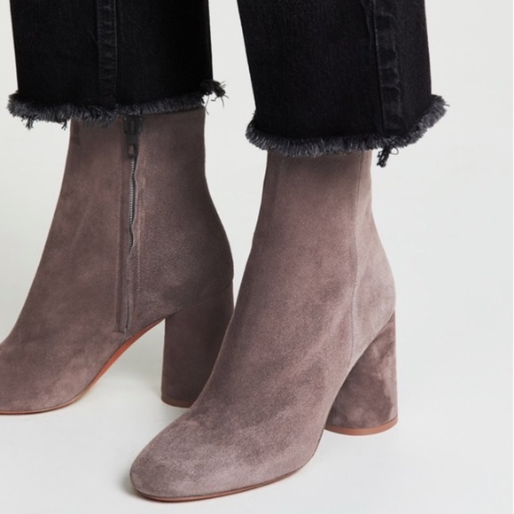 Vince Ridley Grey Suede Ankle Boots Size 7.5 - Picture 4 of 13